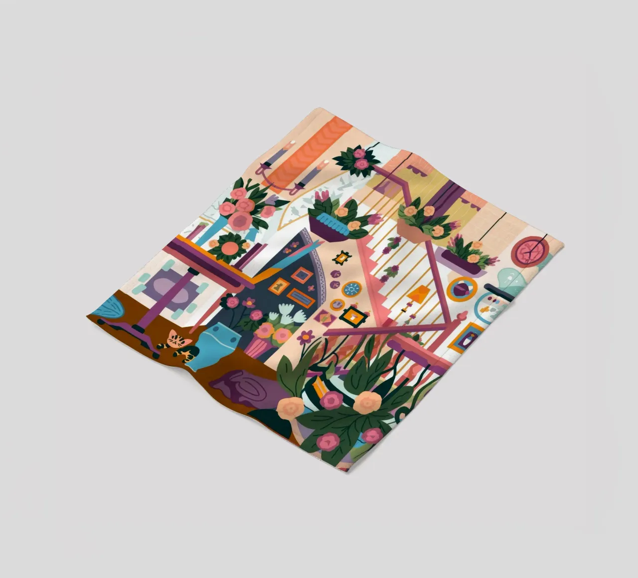 Scala incantata in fiore coperta in pile da Lumina Vision