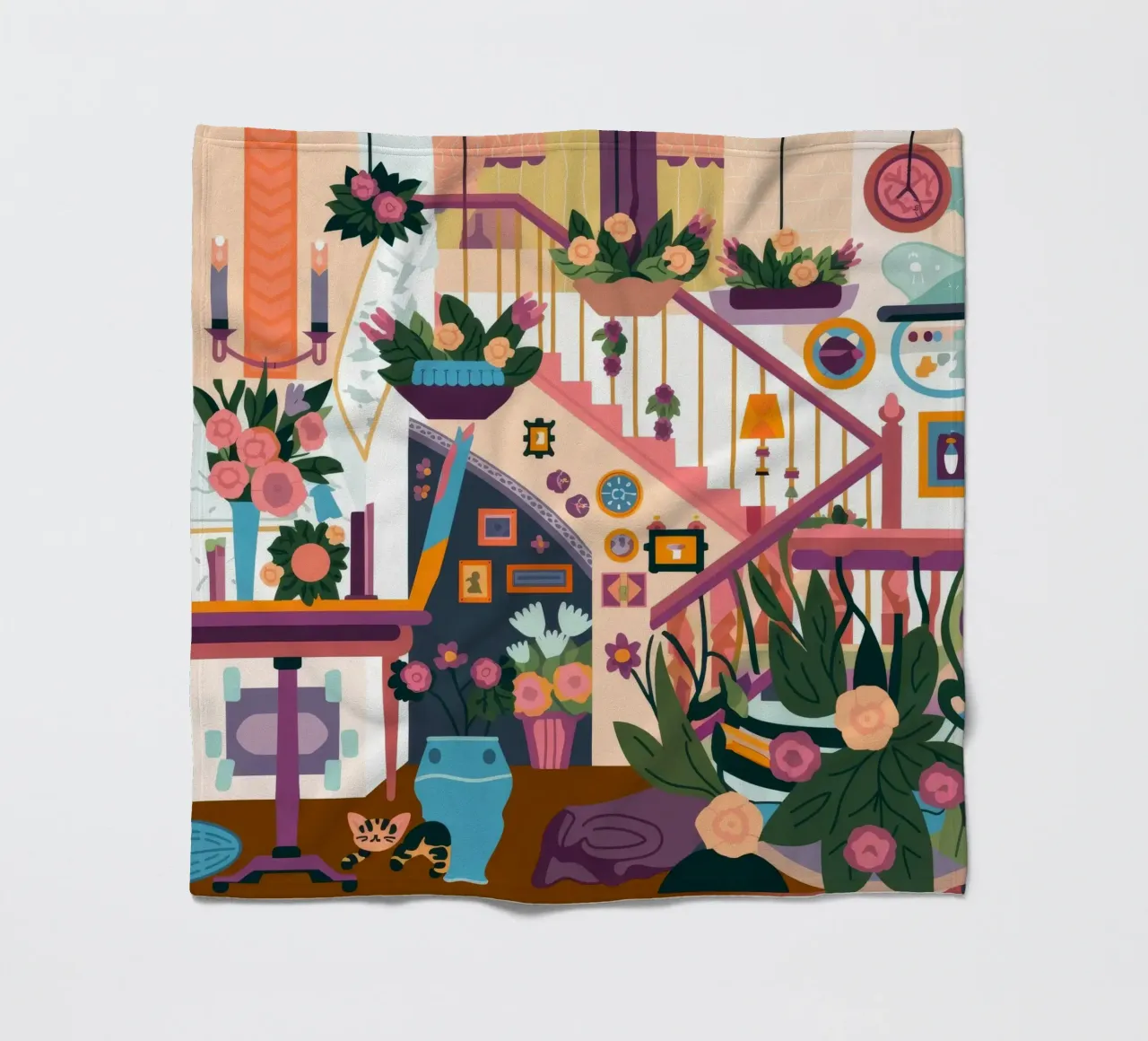 Scala incantata in fiore coperta in pile da Lumina Vision