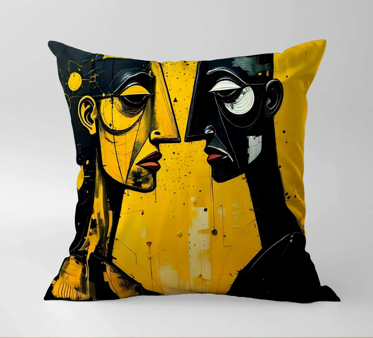 Ritratto_Stil_A_3 cuscino da schwarz-gelb by LK
