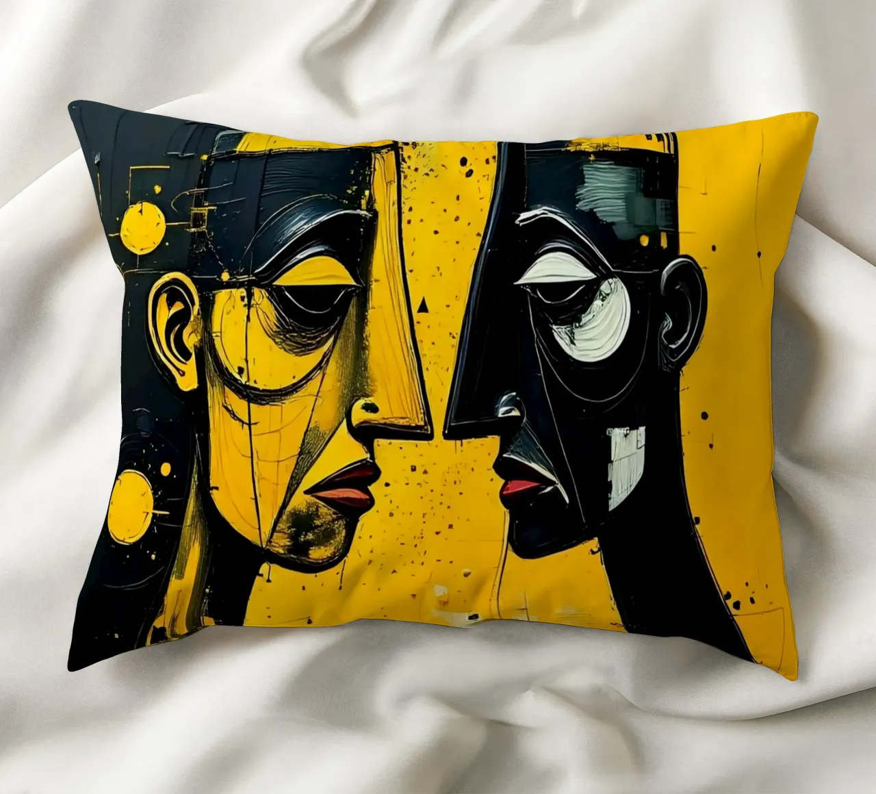 Ritratto_Stil_A_3 cuscino da schwarz-gelb by LK