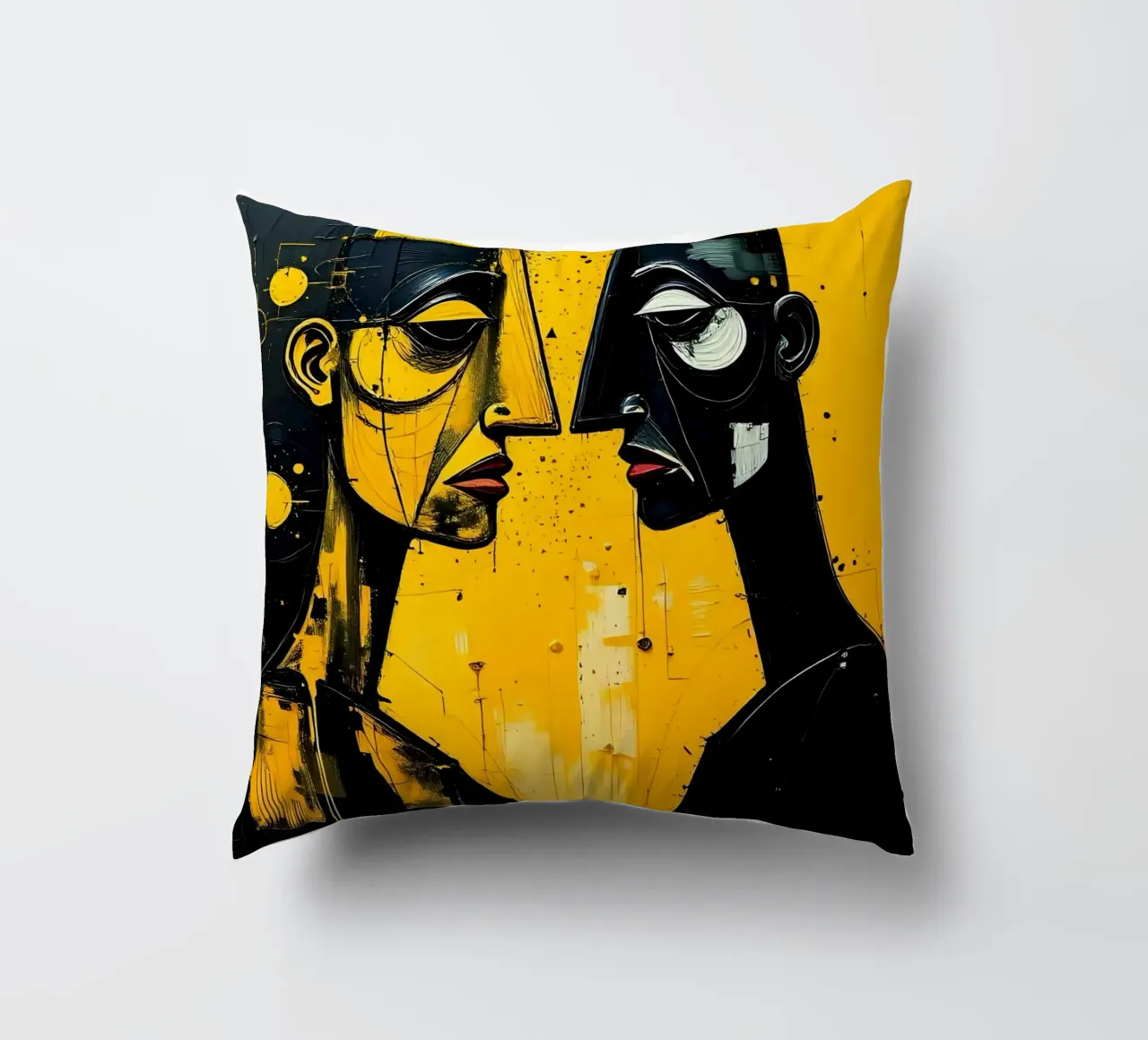 Ritratto_Stil_A_3 cuscino da schwarz-gelb by LK