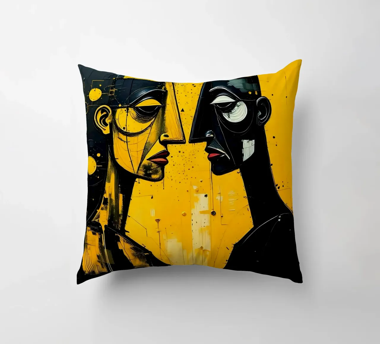 Ritratto_Stil_A_3 cuscino da schwarz-gelb by LK