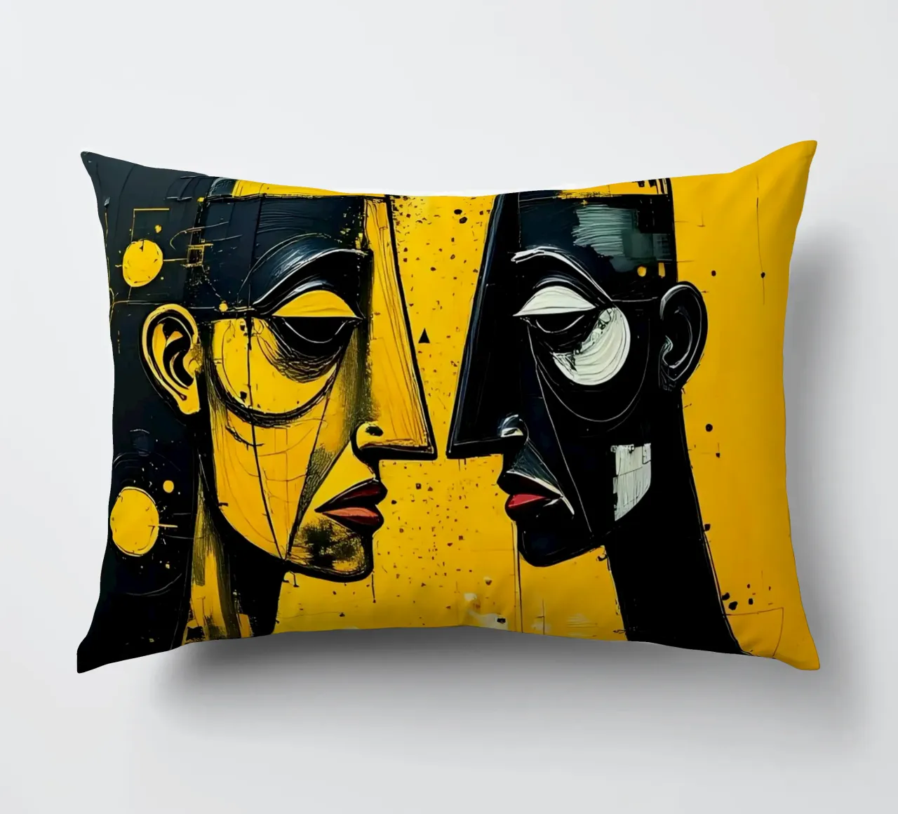 Ritratto_Stil_A_3 cuscino da schwarz-gelb by LK