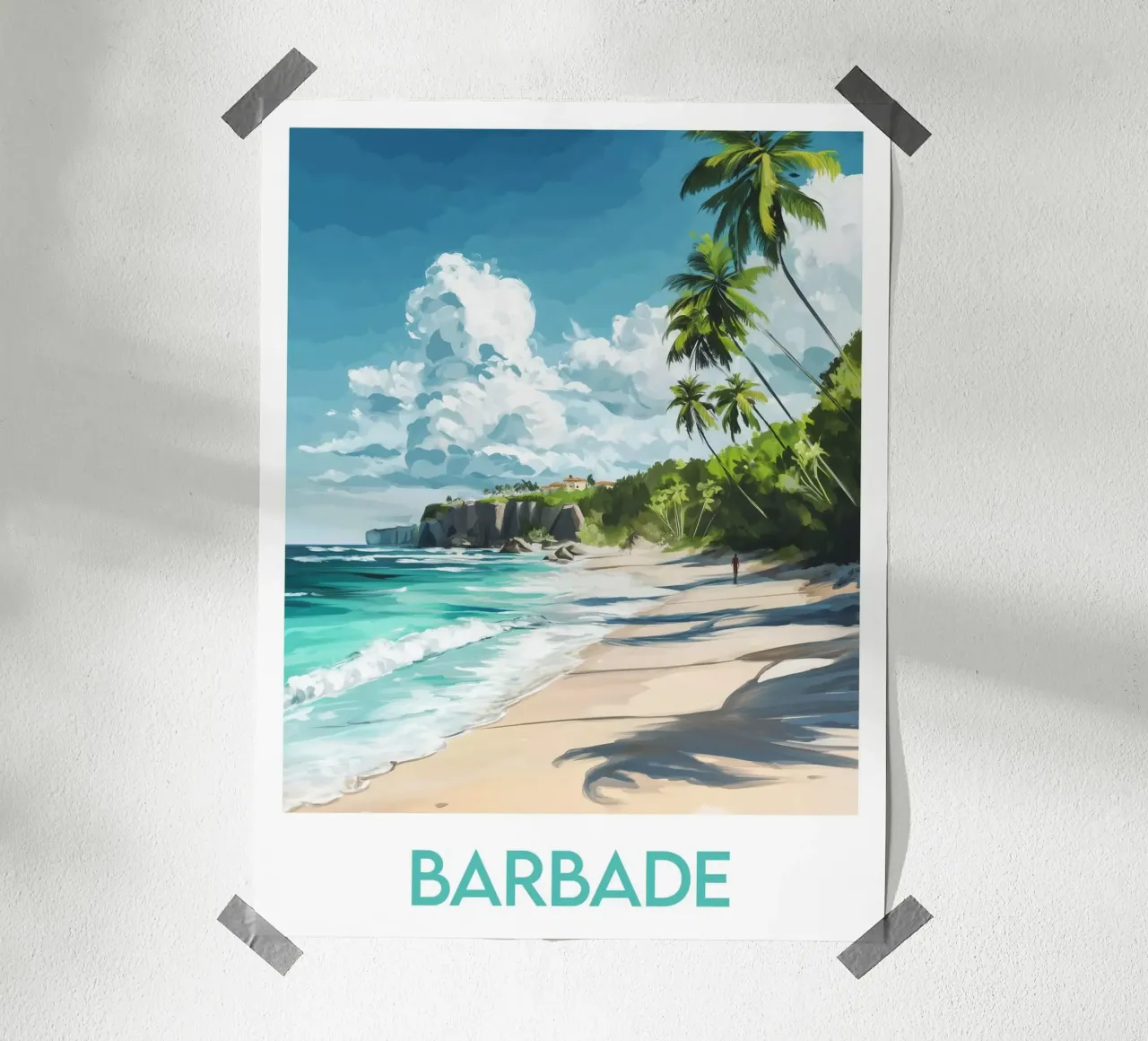 Affiche Barbade carta hahnemühle da Frame the World