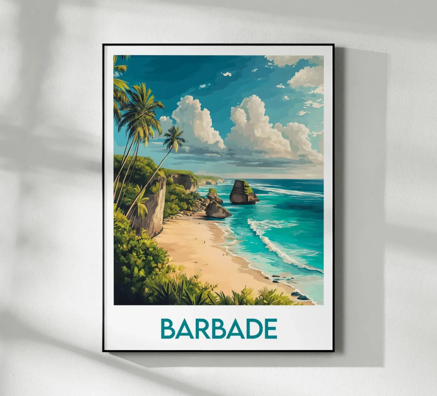 Affiche Barbade acrylic glass by Frame the World