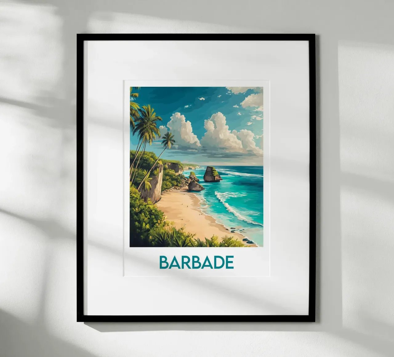 Affiche Barbade carta hahnemühle da Frame the World