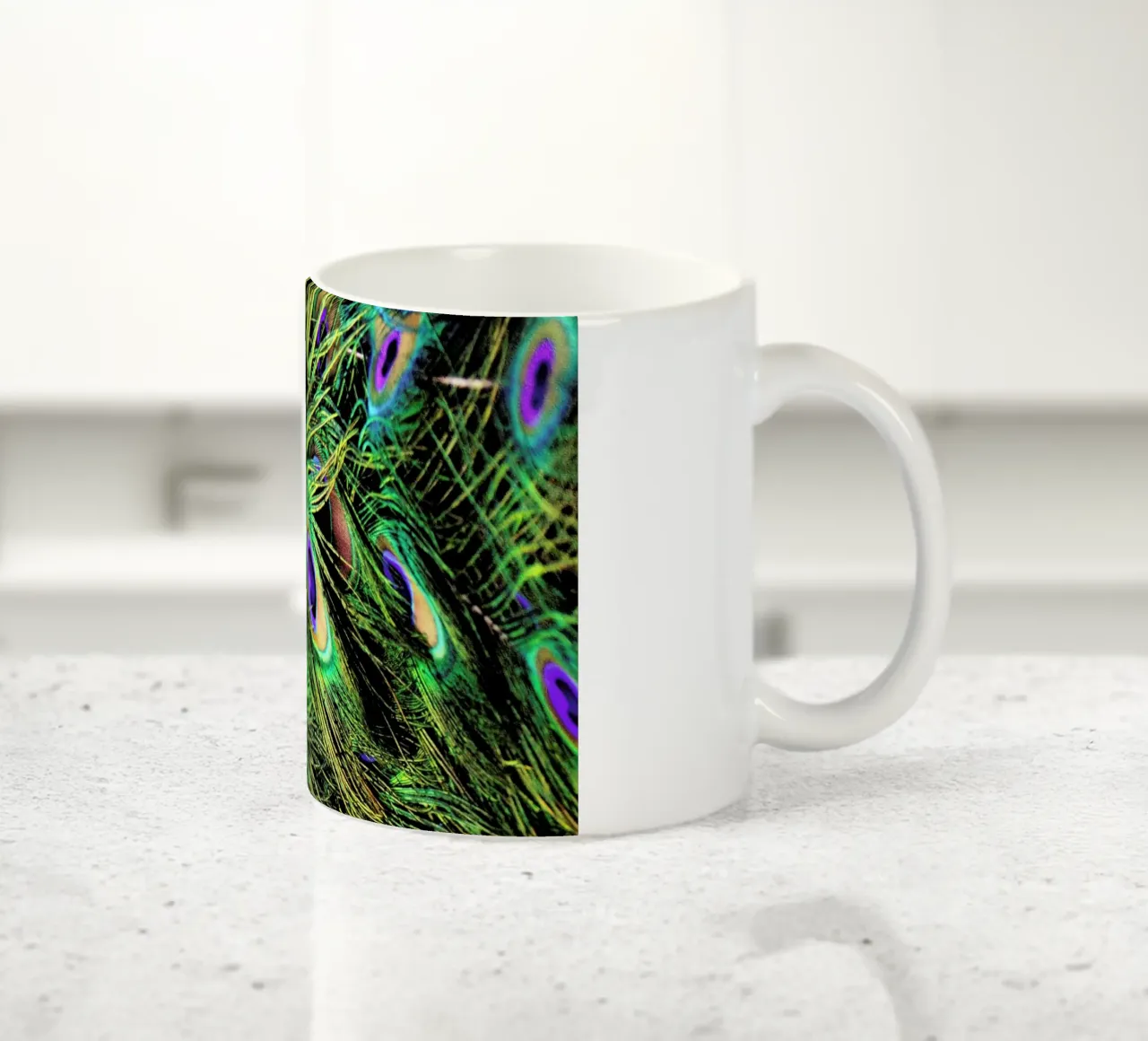 Peacock Plumes tazza in ceramica da Robin Delean