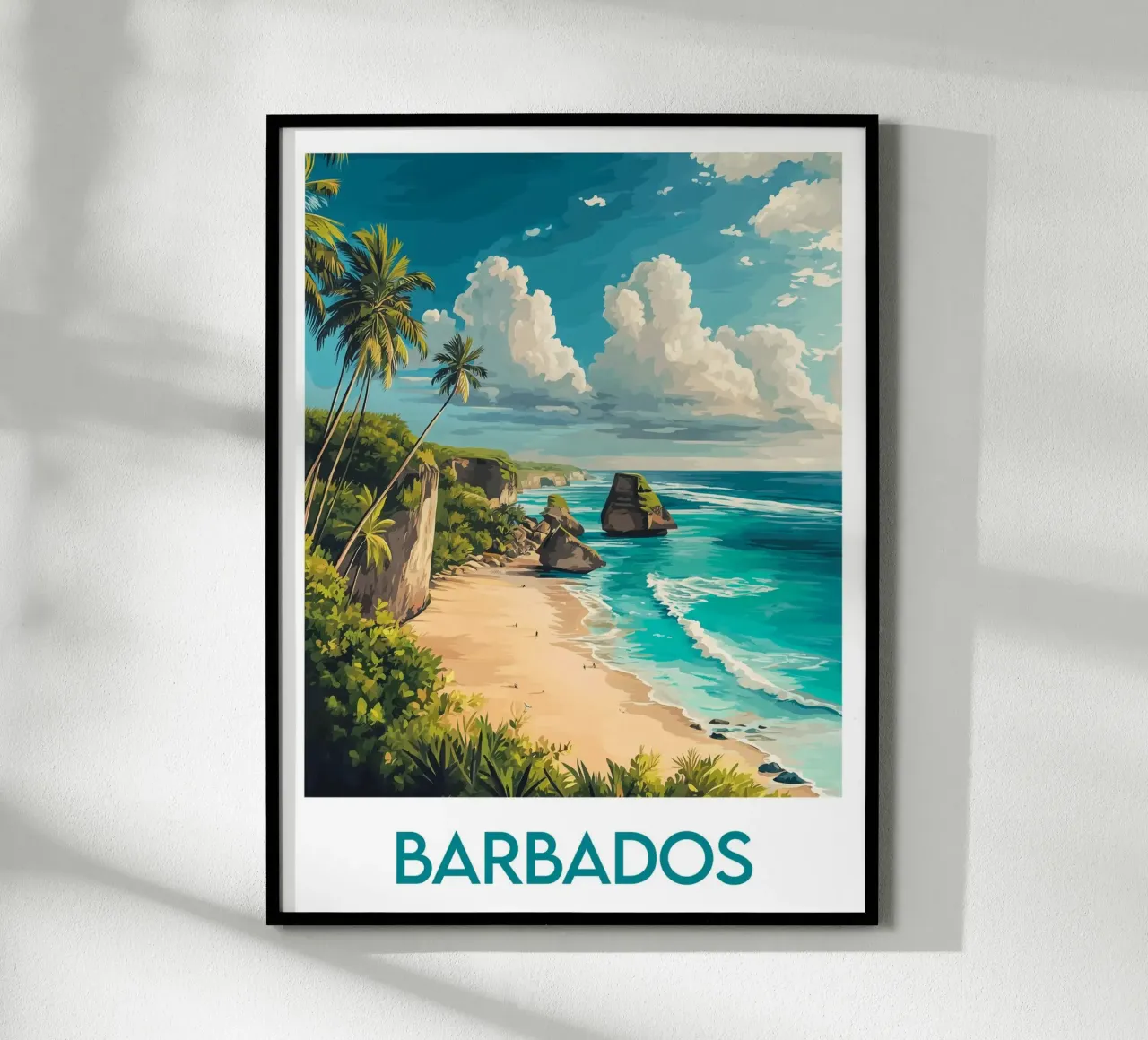 Affiche Barbados carta hahnemühle da Frame the World