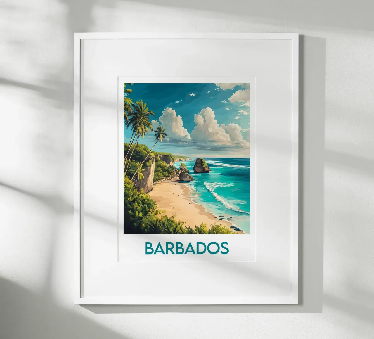 Affiche Barbados carta hahnemühle da Frame the World