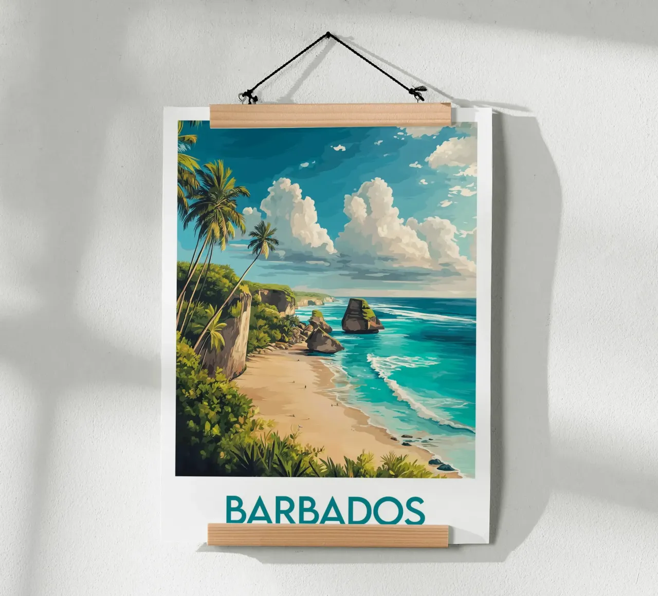 Affiche Barbados carta hahnemühle da Frame the World