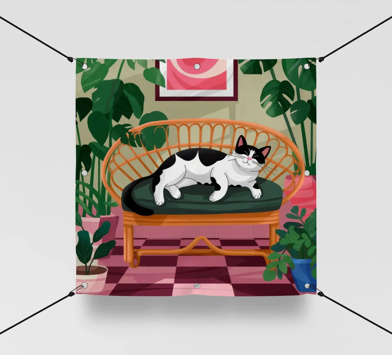 Tranquillo rifugio felino telo in pvc da Lumina Vision