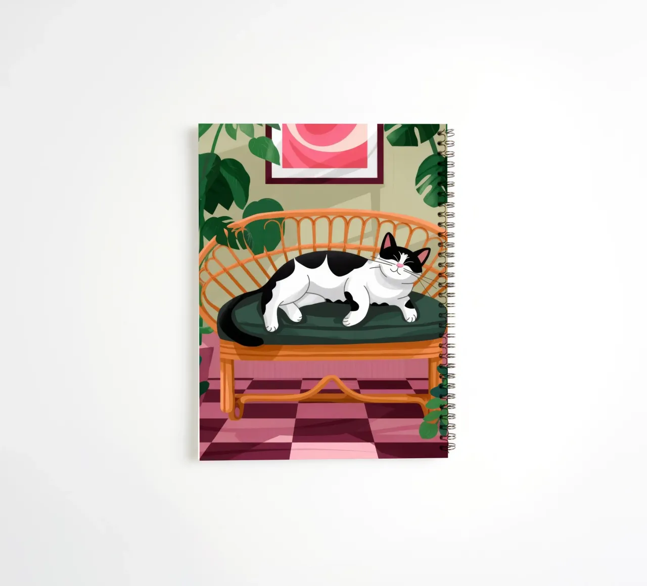 Tranquil Feline Retreat spiral notebook by Lumina Vision