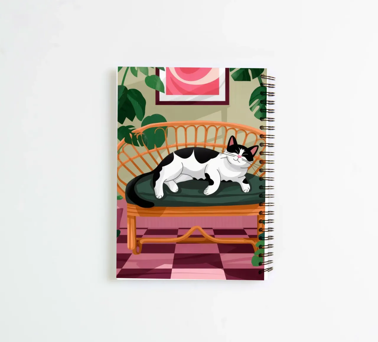 Tranquil Feline Retreat spiral notebook by Lumina Vision