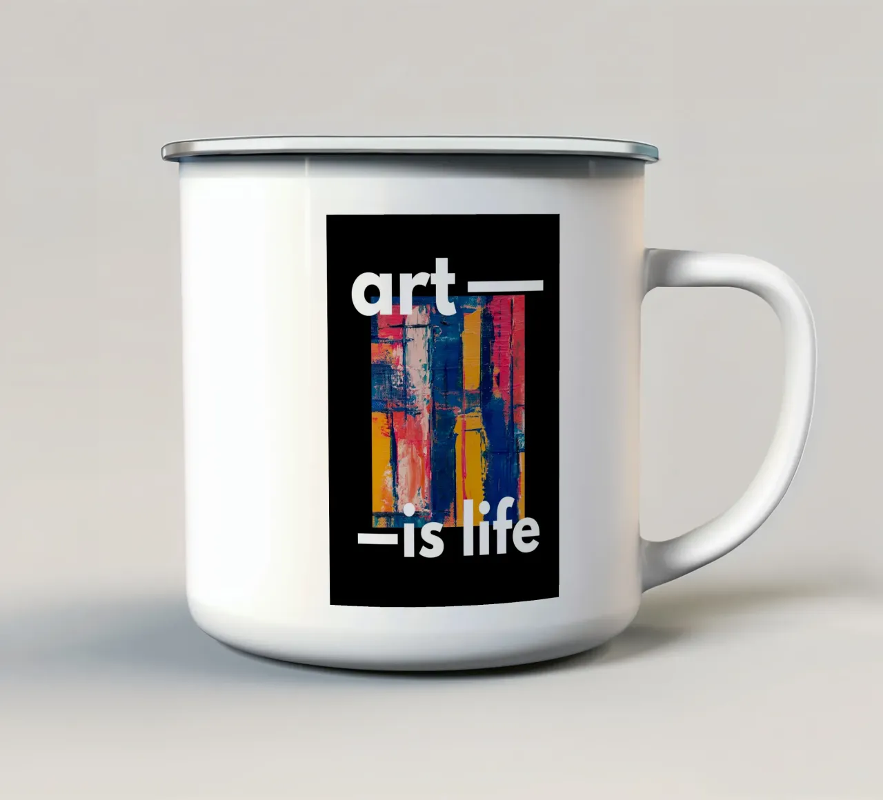 Art is Life tazza in smalto da Dreamer10
