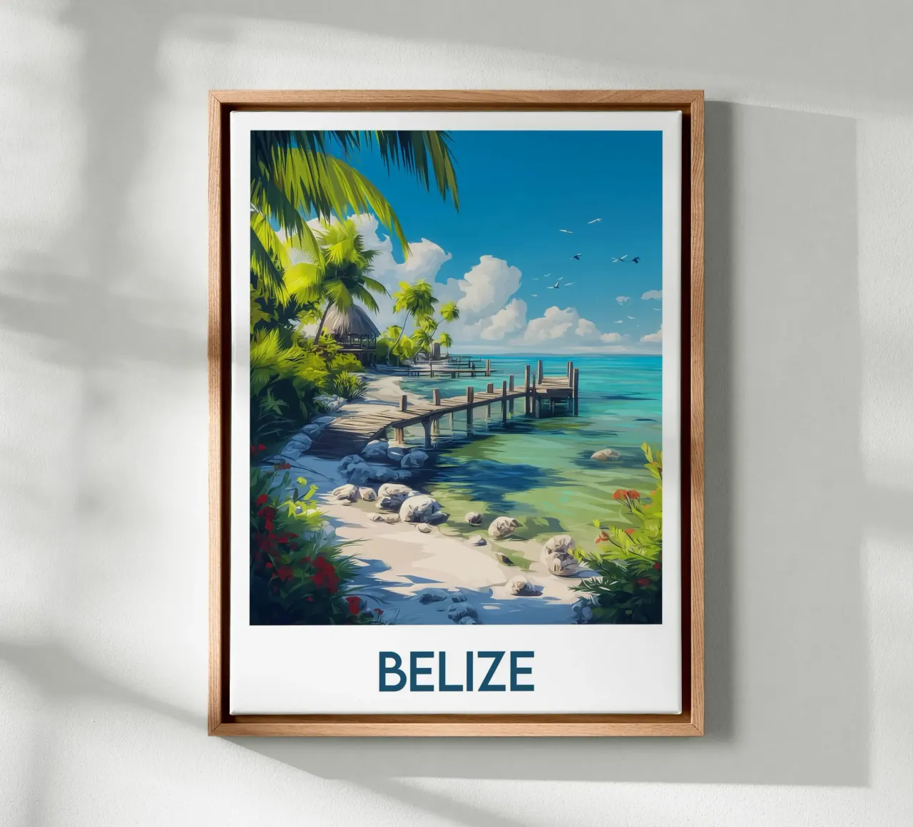 Belize Verkeersinformatie canvas met Baklijst van Frame the World