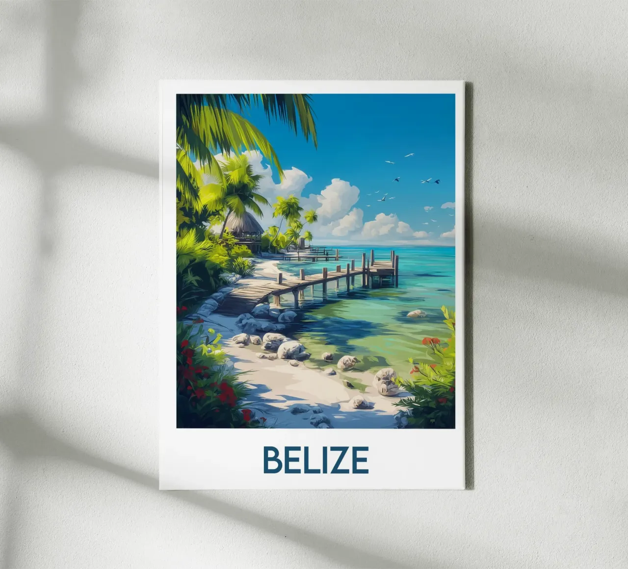 Belize Verkeersinformatie canvas met Baklijst van Frame the World