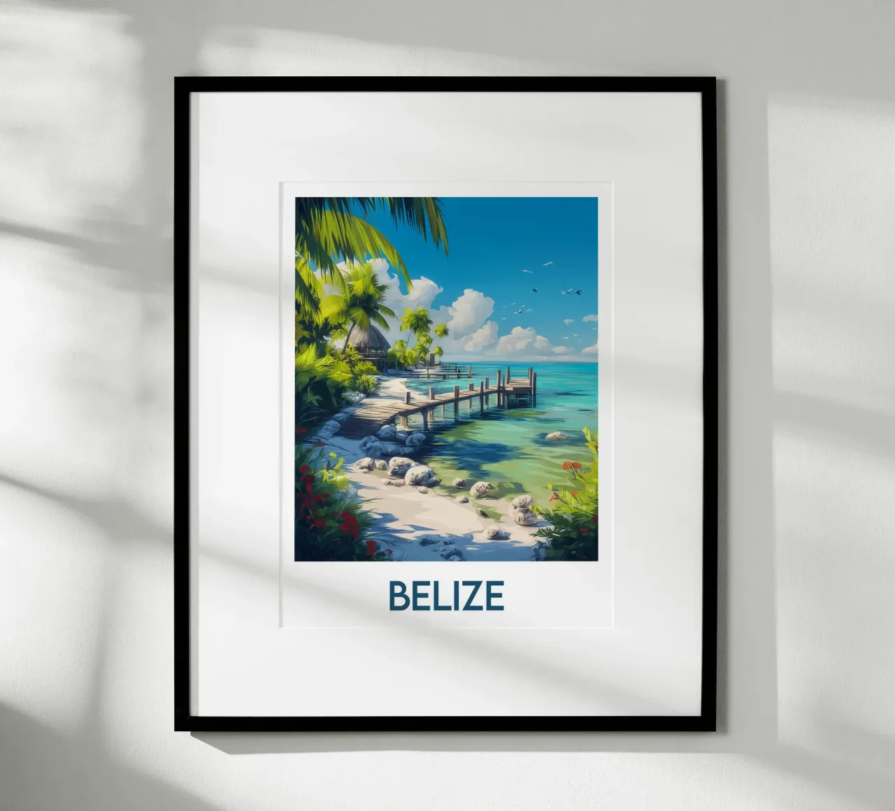 Affiche Belize poster con telaio in plastica da Frame the World