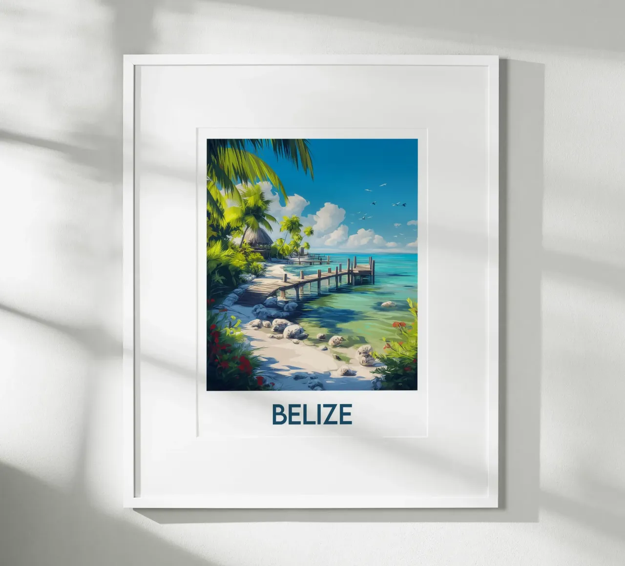 Affiche Belize poster con telaio in plastica da Frame the World