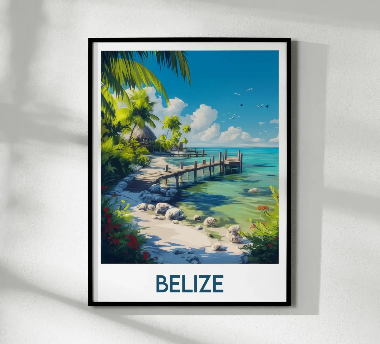 Affiche Belize poster con telaio in plastica da Frame the World