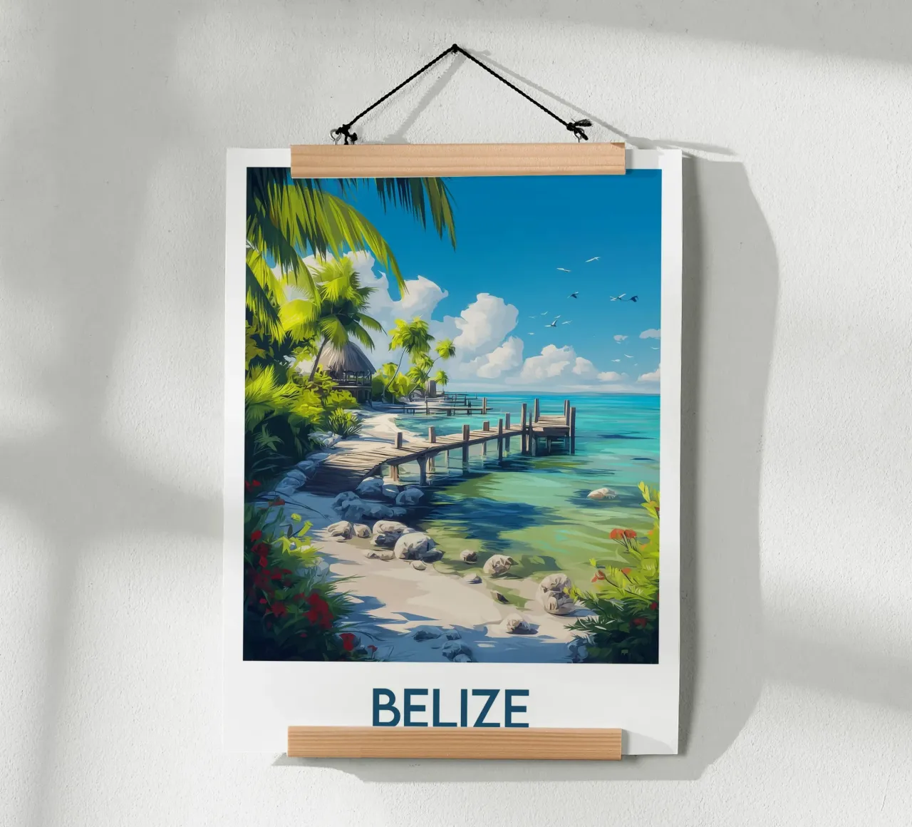 Affiche Belize poster con telaio in plastica da Frame the World