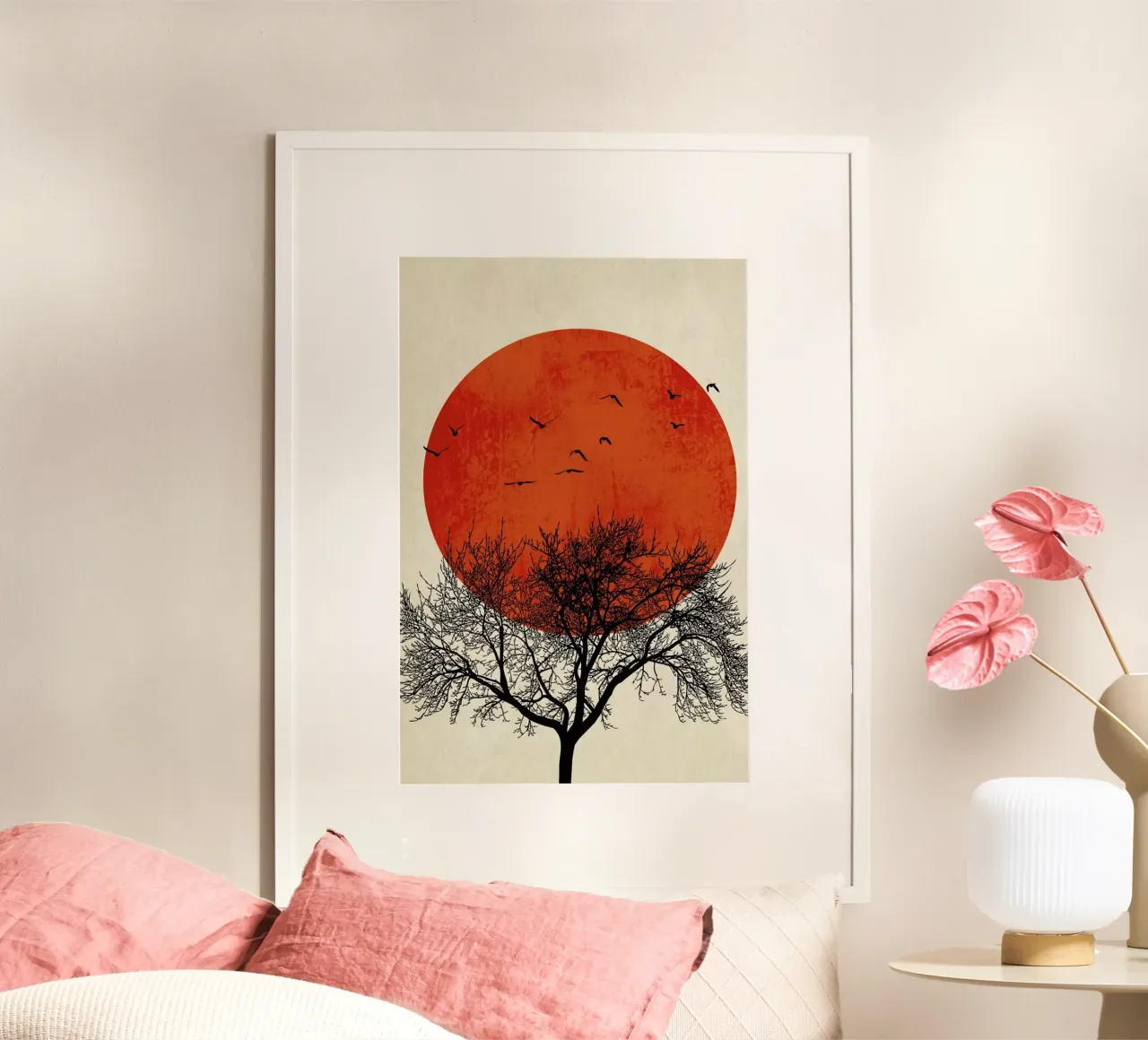 Dreamers Rouge poster con telaio in alluminio da Kubistika