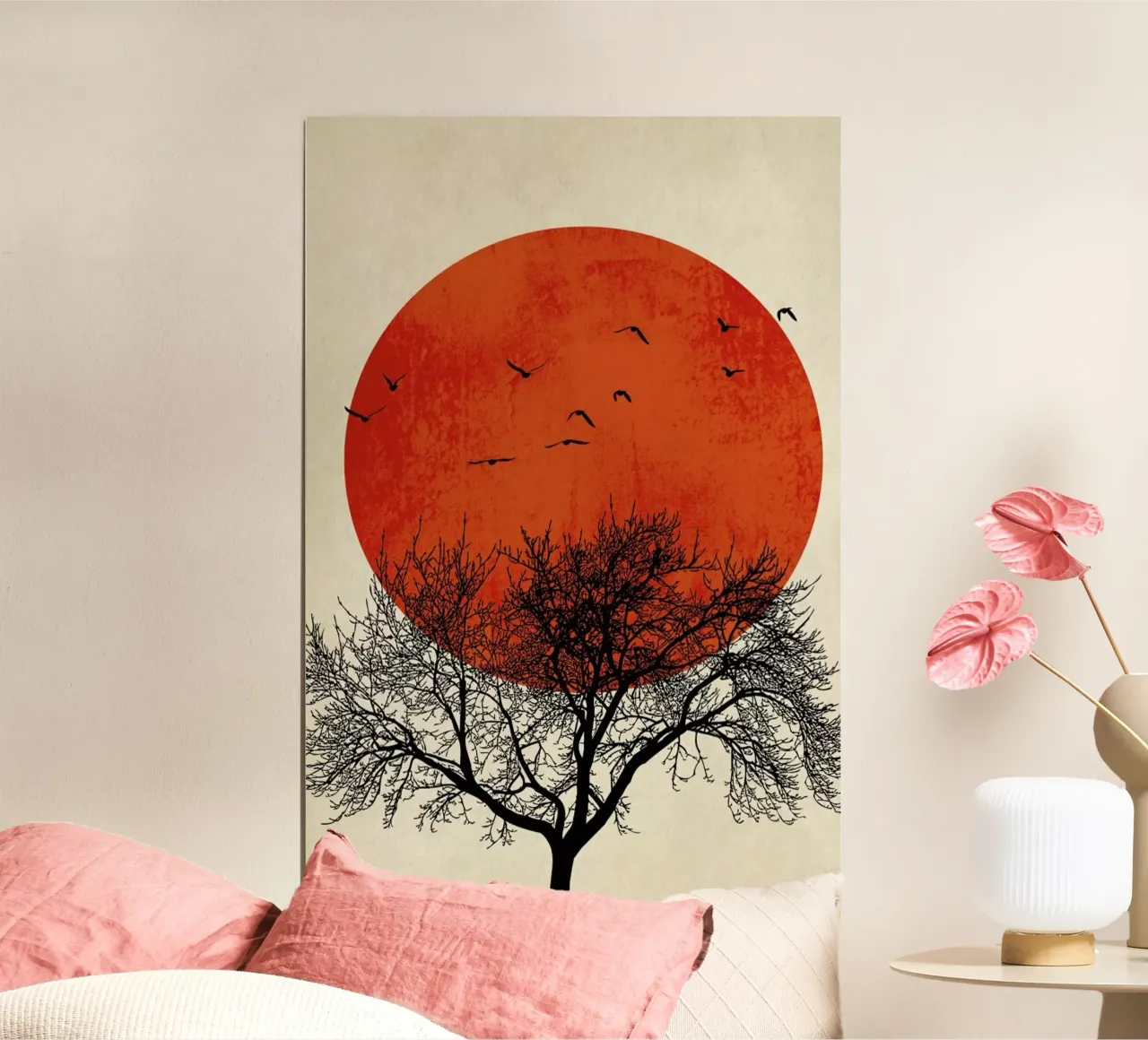 Dreamers Rouge poster con telaio in alluminio da Kubistika
