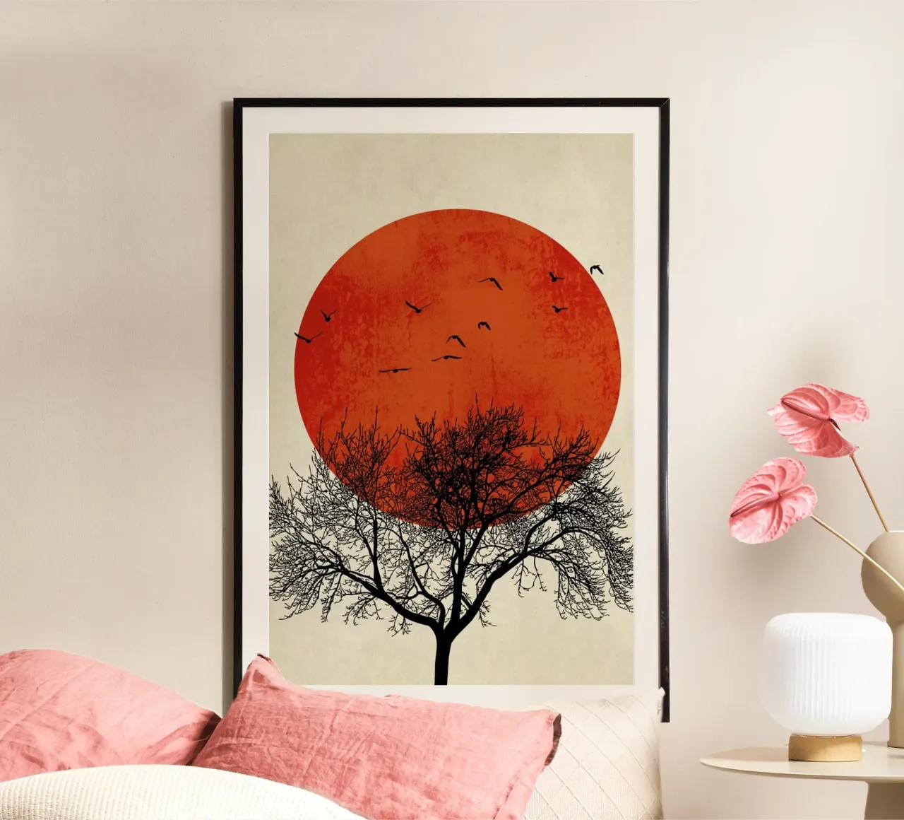 Dreamers Rouge poster con telaio in alluminio da Kubistika