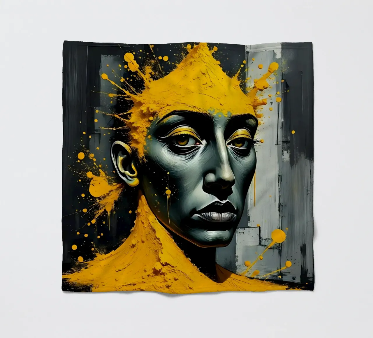 Ritratto_Stil_B_2 coperta in pile da schwarz-gelb by LK