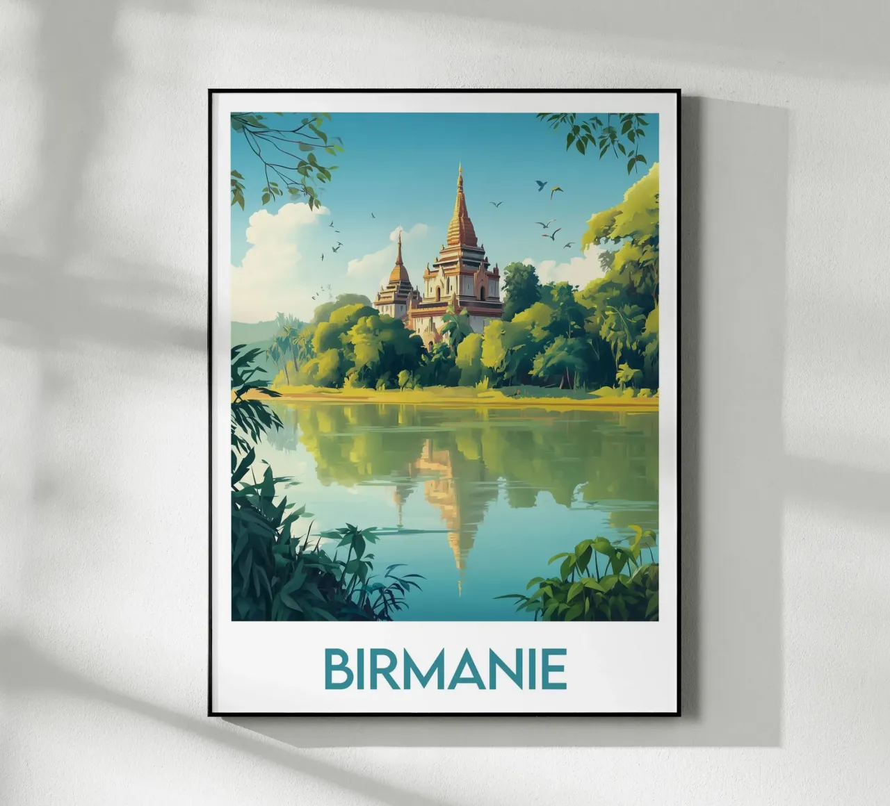 Affiche Birmanie plexiglass da Frame the World