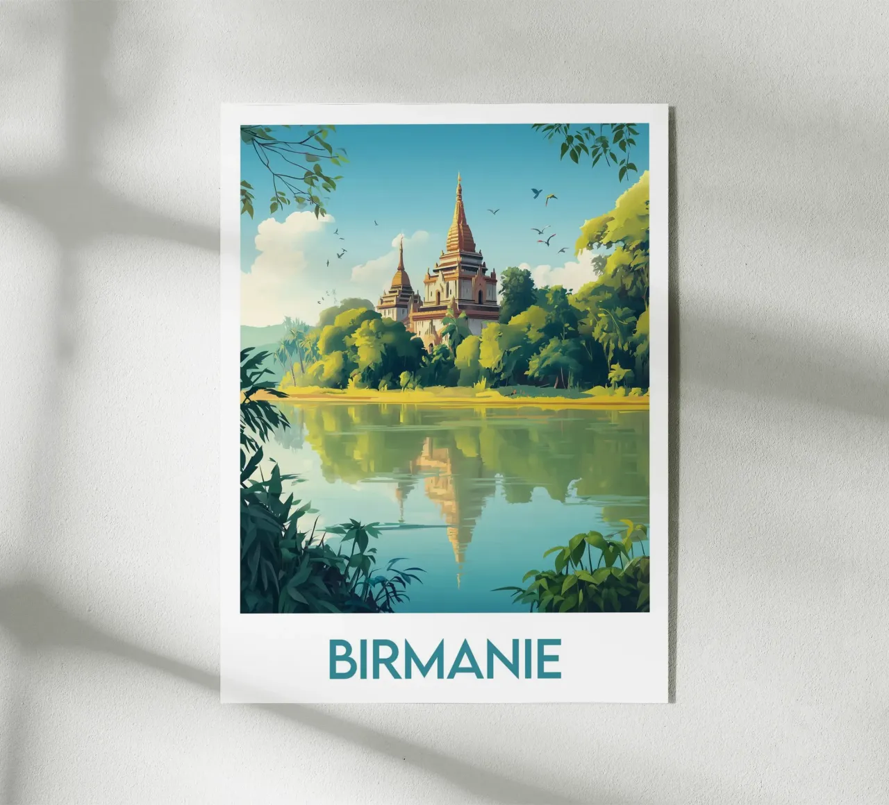 Affiche Birmanie plexiglass da Frame the World