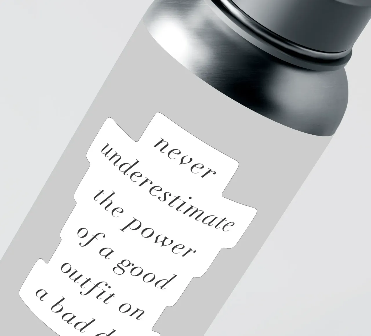 Good Outfit on a Bad Day Typografie Design sticker by THE MOTIVATED TYPE