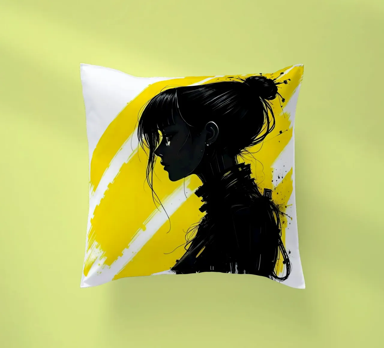 Ritratto_Stil_C_2 cuscino da schwarz-gelb by LK