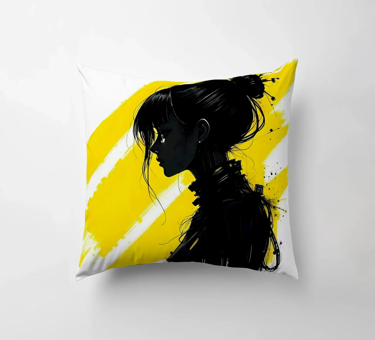 Ritratto_Stil_C_2 cuscino da schwarz-gelb by LK