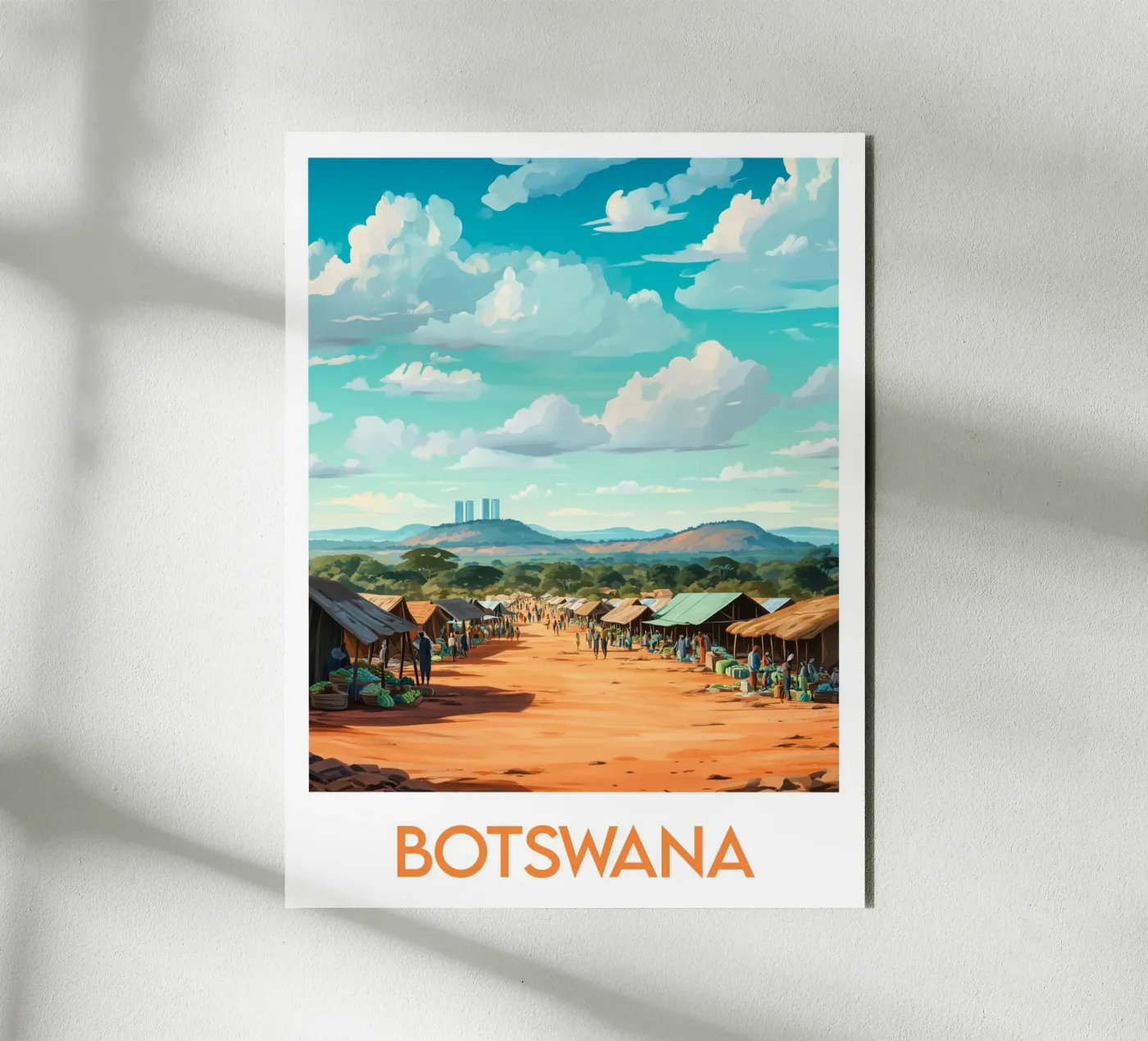 Affiche Botswana pannello forex da Frame the World