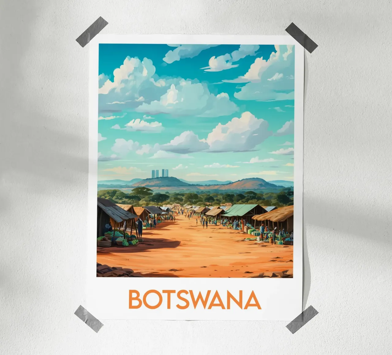 Affiche Botswana poster da Frame the World