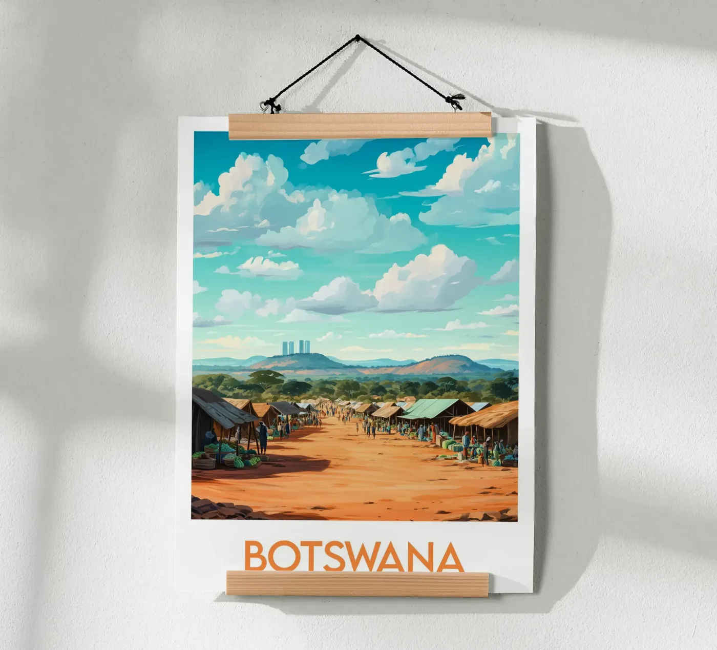 Botswana poster van Frame the World