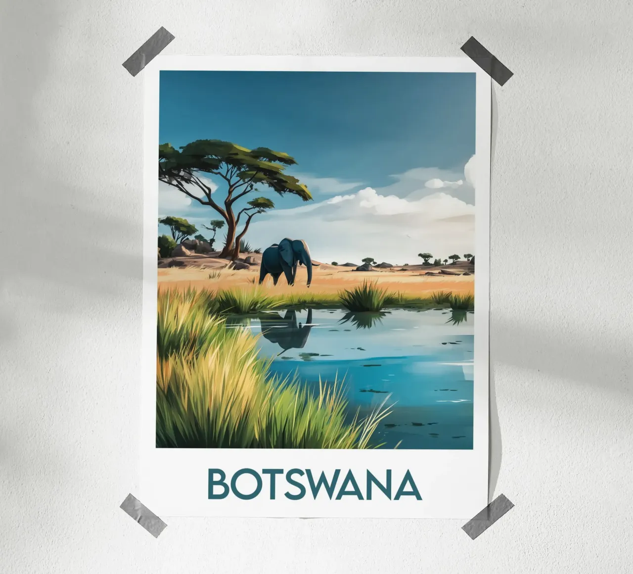 Affiche Botswana poster da Frame the World