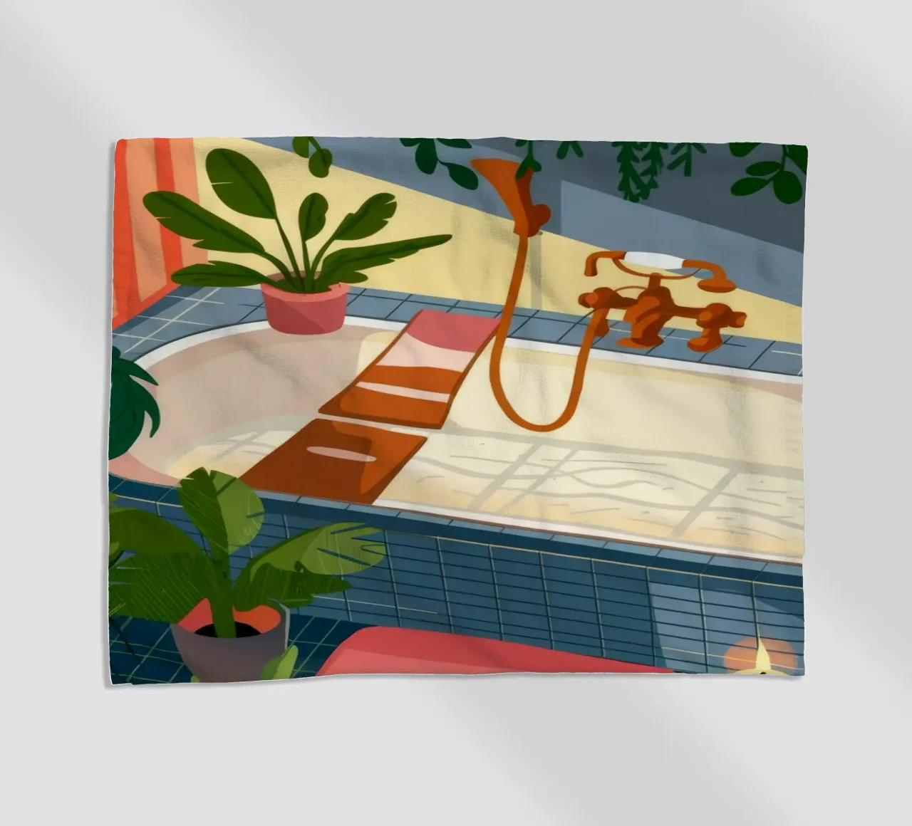 Serene Bathing Oasis beach towel by Lumina Vision
