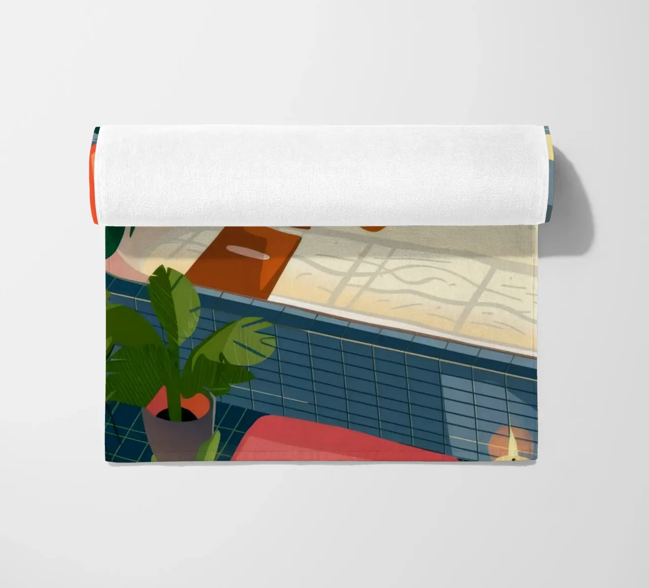 Serene Bathing Oasis beach towel by Lumina Vision