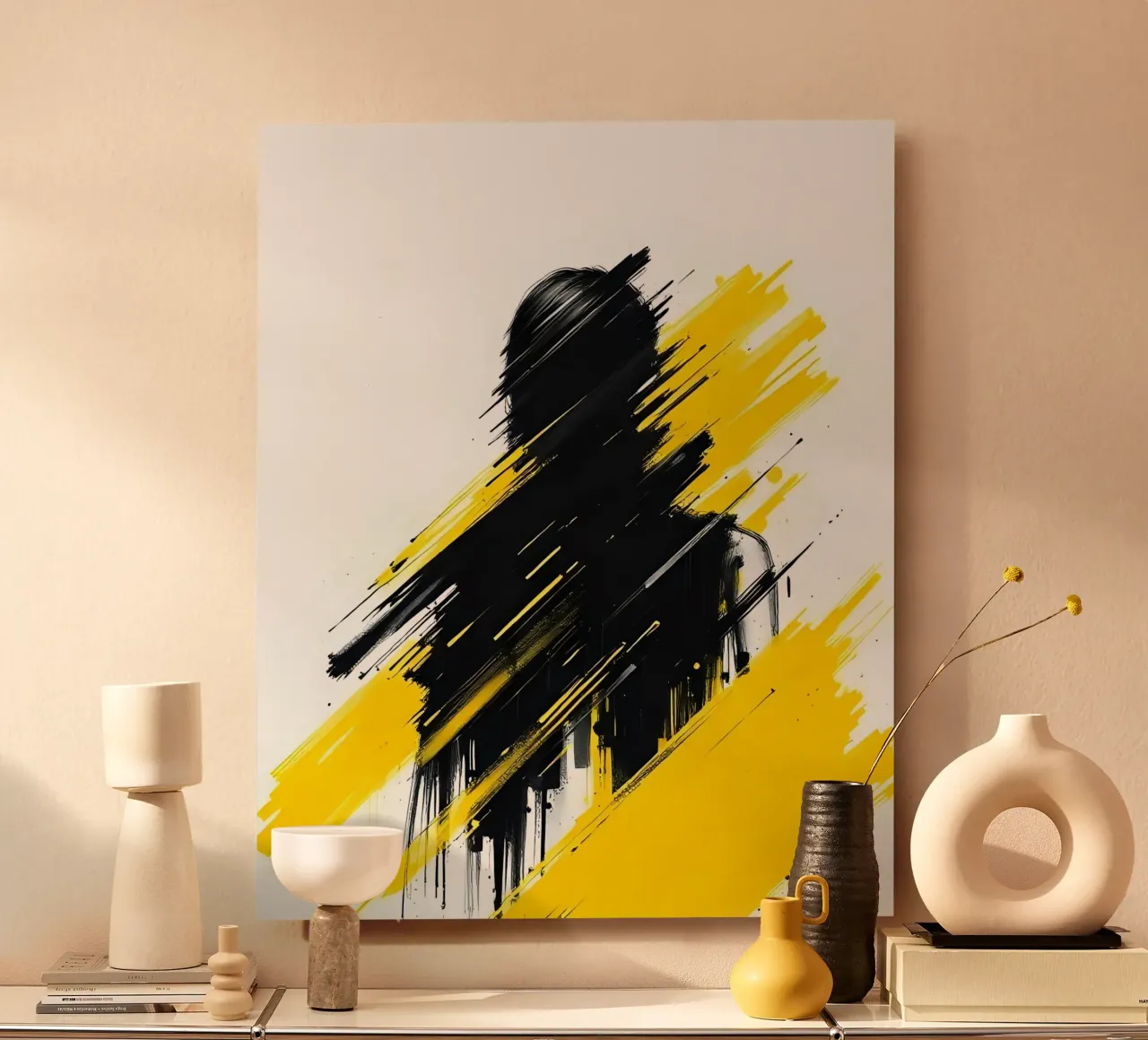 Ritratto_Stil_C_3 alluminio dibond da schwarz-gelb by LK