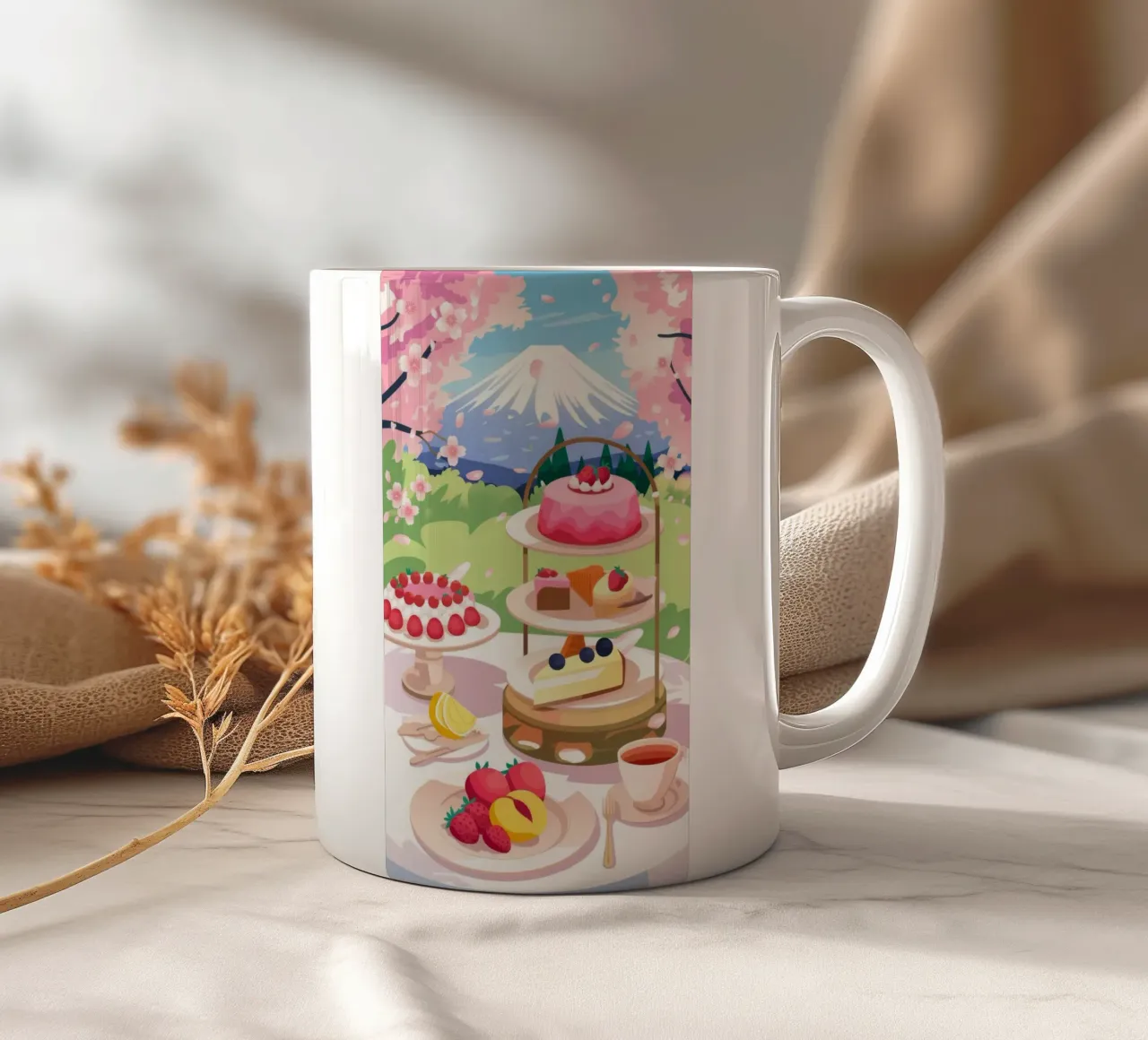 Delizia di tè ai fiori tazza in ceramica da Lumina Vision