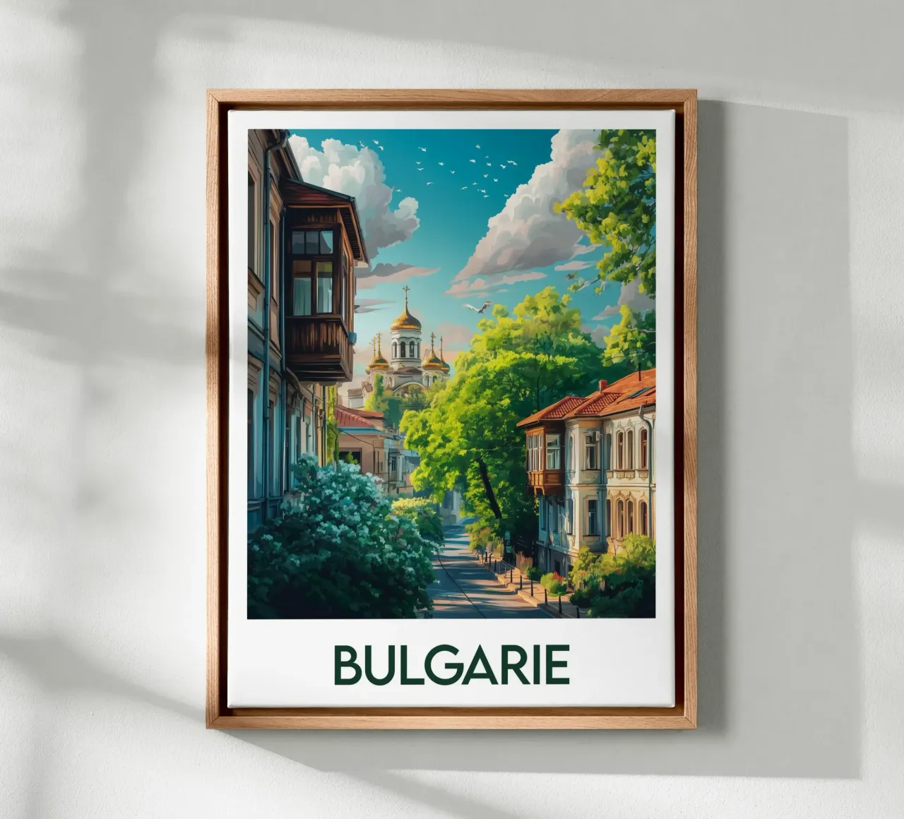 Bulgaarse affiche canvas met Baklijst van Frame the World