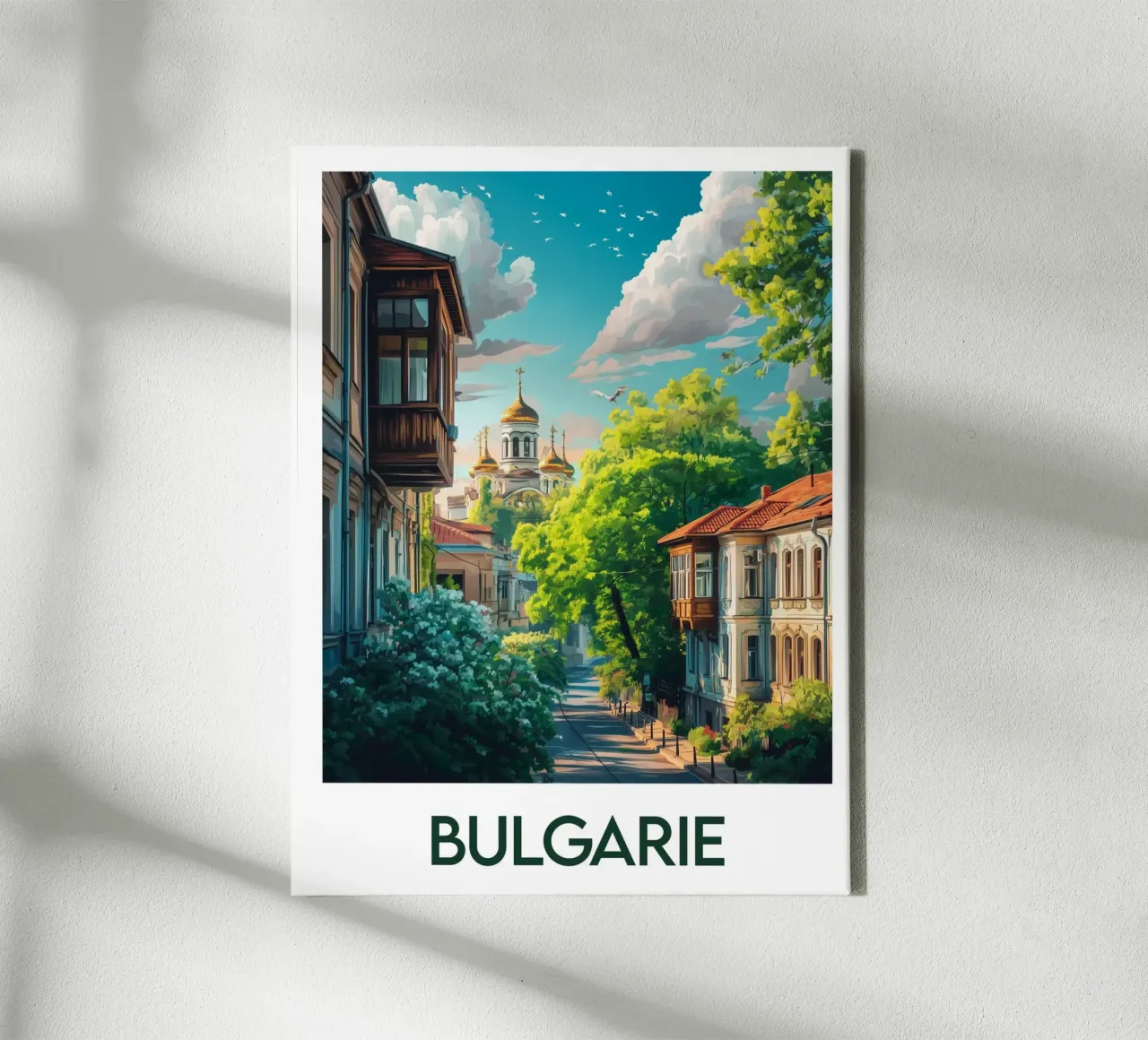 Bulgaarse affiche canvas met Baklijst van Frame the World