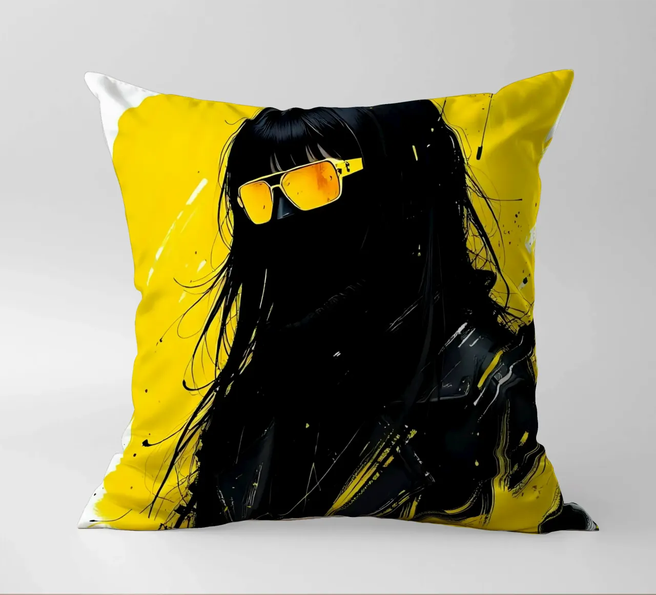Ritratto_Stil_C_4 cuscino da schwarz-gelb by LK