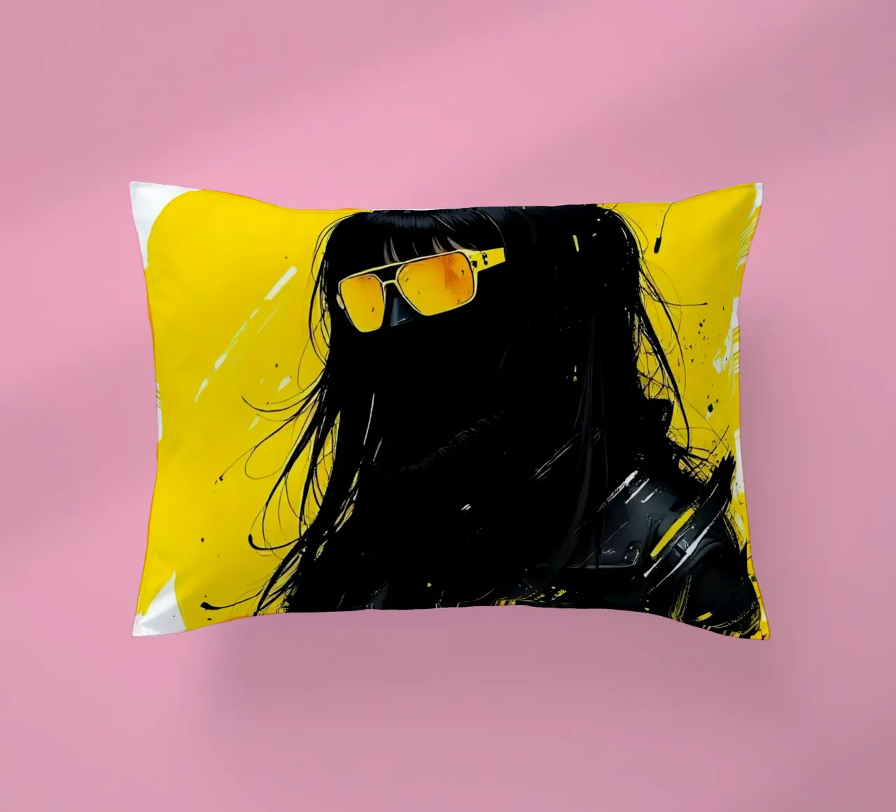 Ritratto_Stil_C_4 cuscino da schwarz-gelb by LK