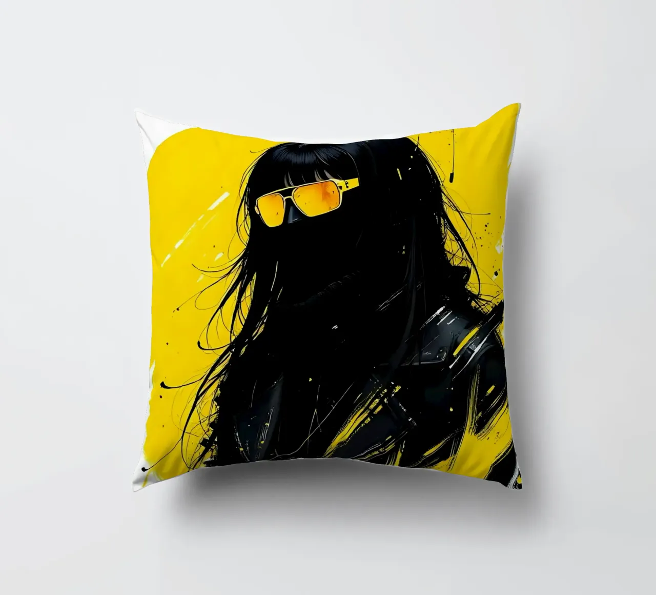Ritratto_Stil_C_4 cuscino da schwarz-gelb by LK