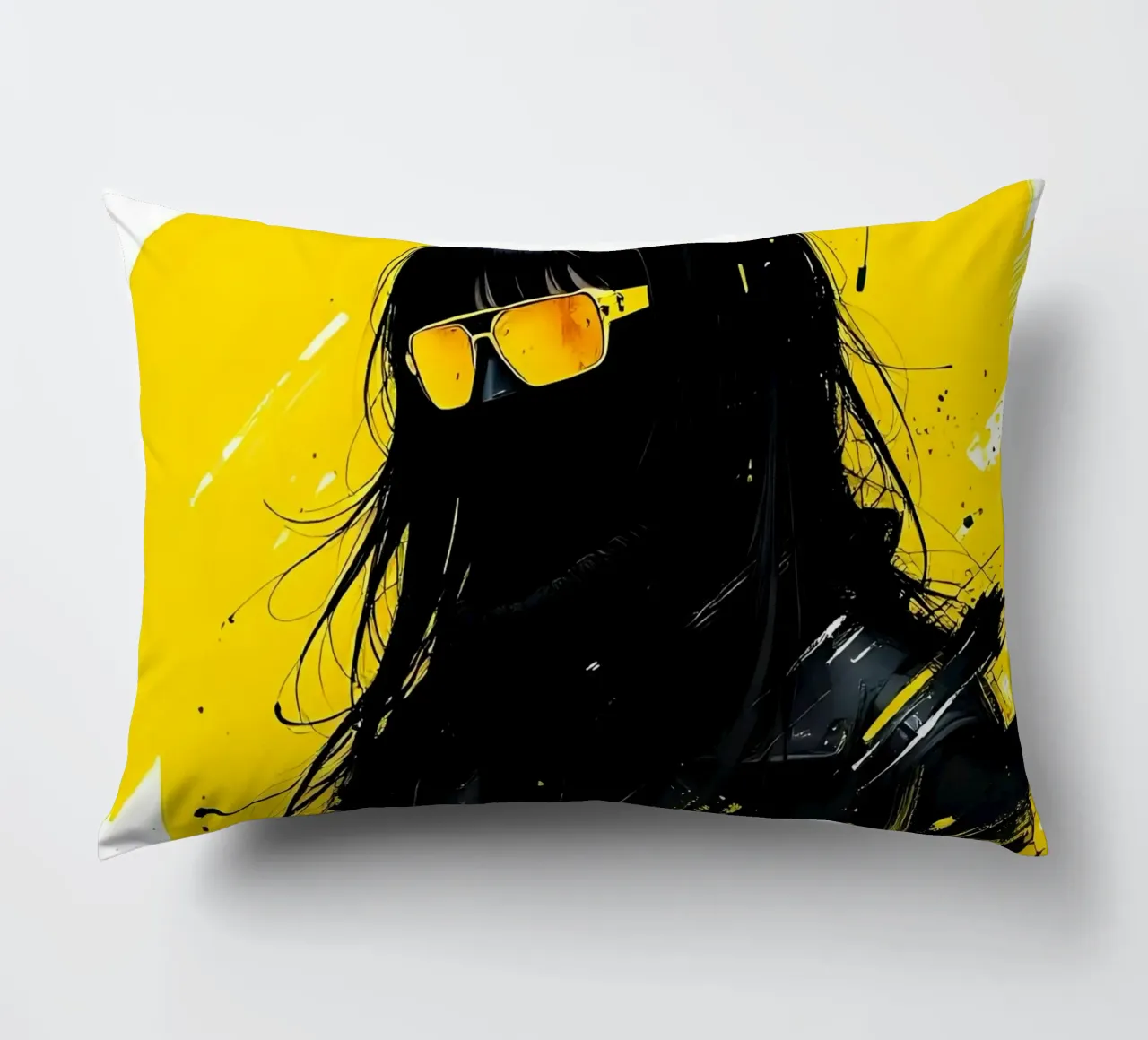 Ritratto_Stil_C_4 cuscino da schwarz-gelb by LK