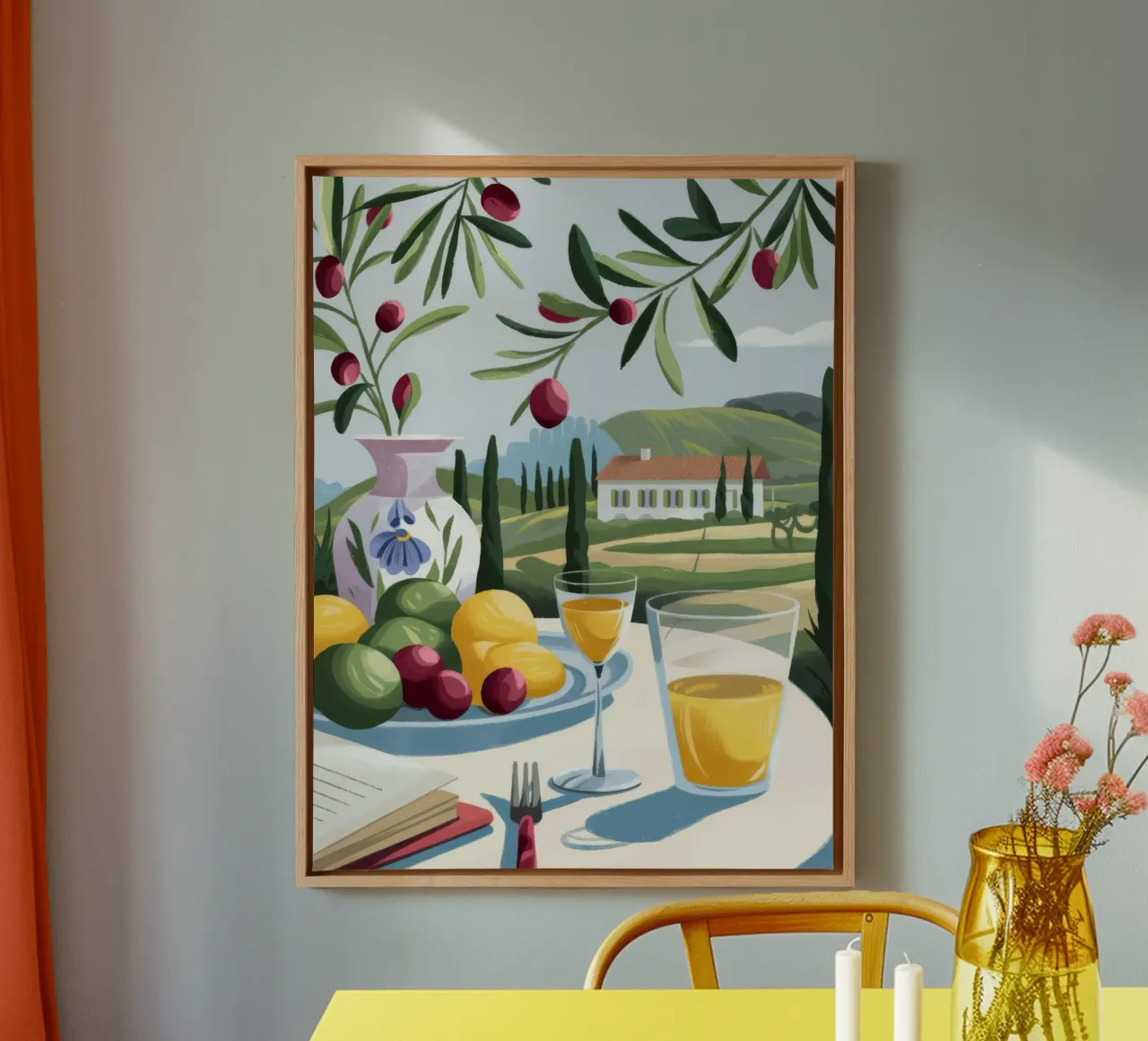 Colazione mediterranea di lusso tela con Cornice a cassetta da Lumina Vision