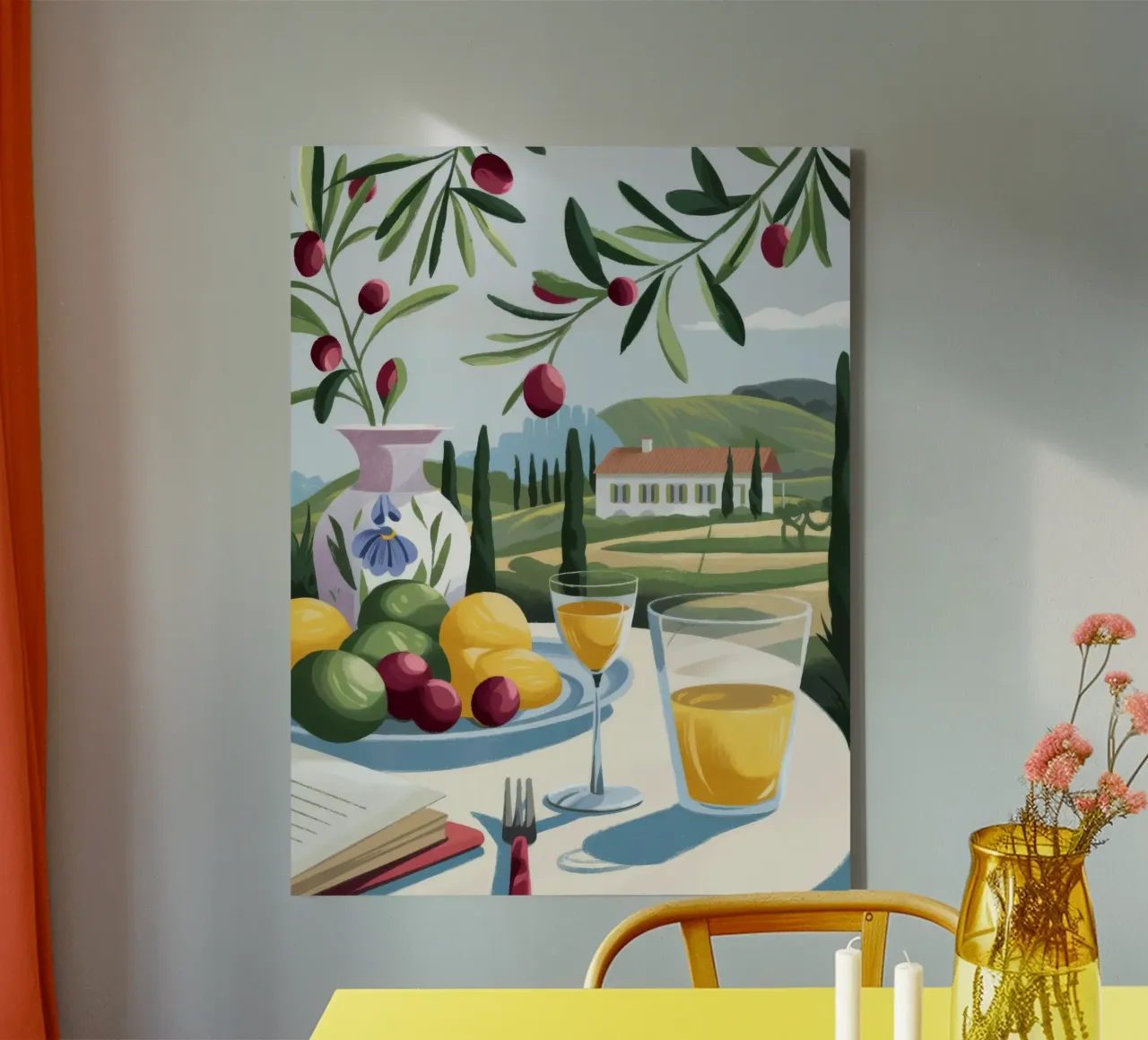 Colazione mediterranea di lusso tela con Cornice a cassetta da Lumina Vision