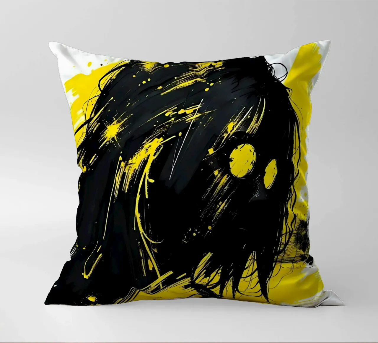 Ritratto_Stil_C_5 cuscino da schwarz-gelb by LK